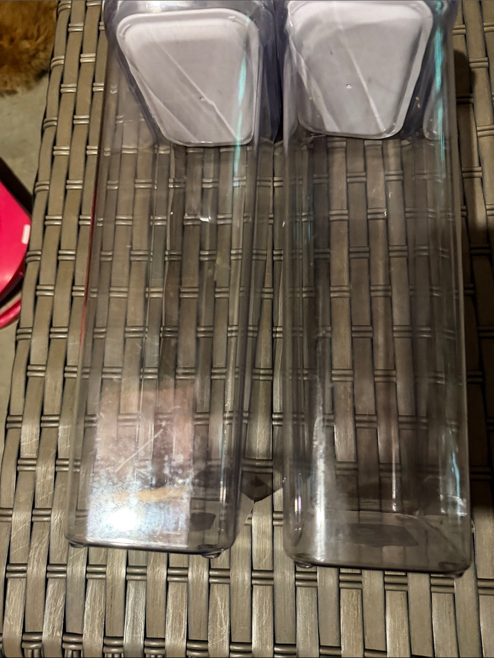 Oxo Clear Plastic Pantry Canisters with White Lids - Set of 2